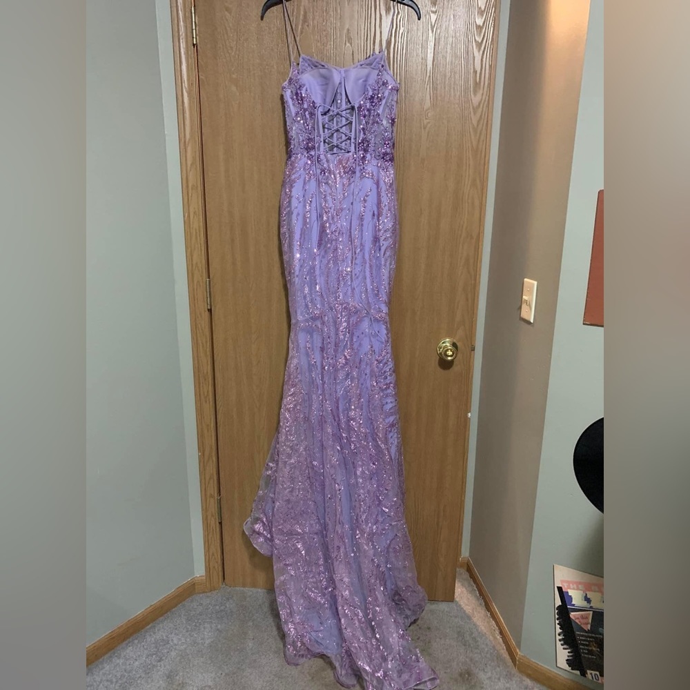 Jovani purple prom dress size 2 fits like a small